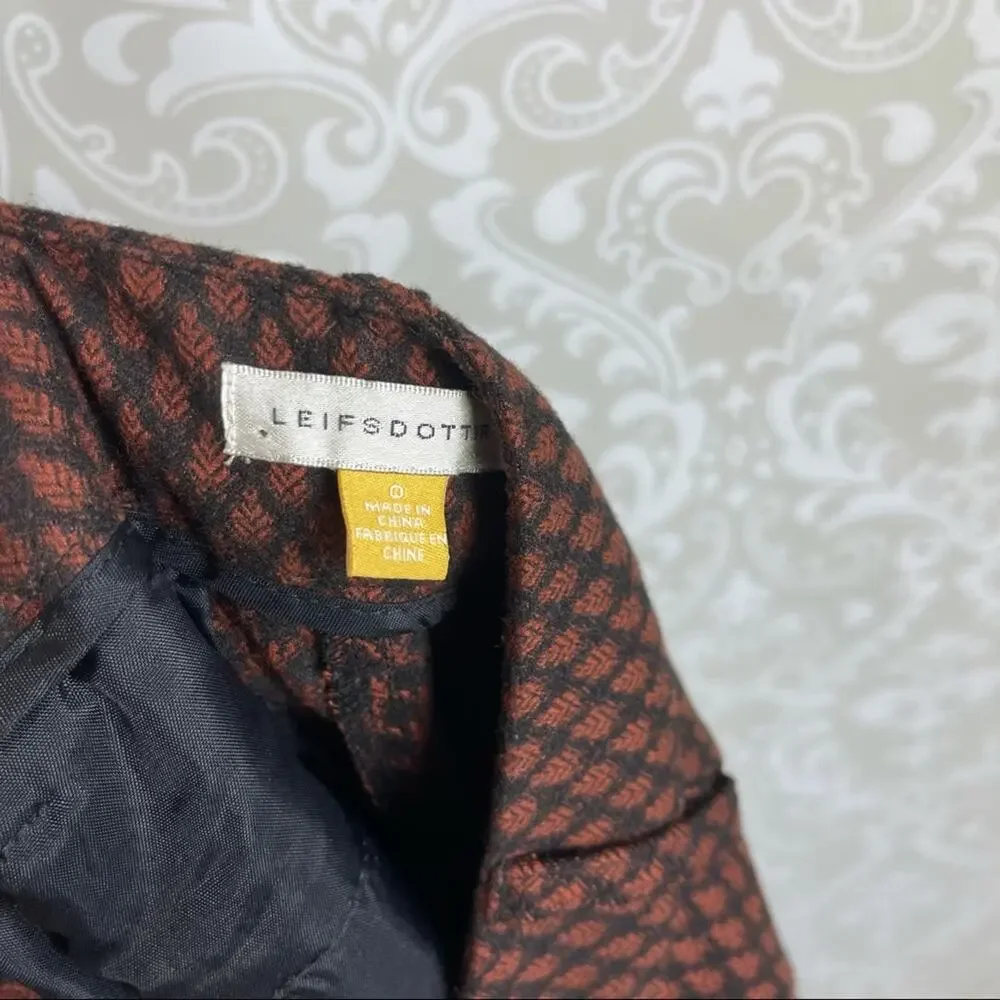 5/$30 Anthro Leifsdottir Black Orange Pants Slacks 0